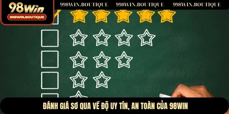 Đánh giá sơ qua về độ uy tín, an toàn của 98WIN