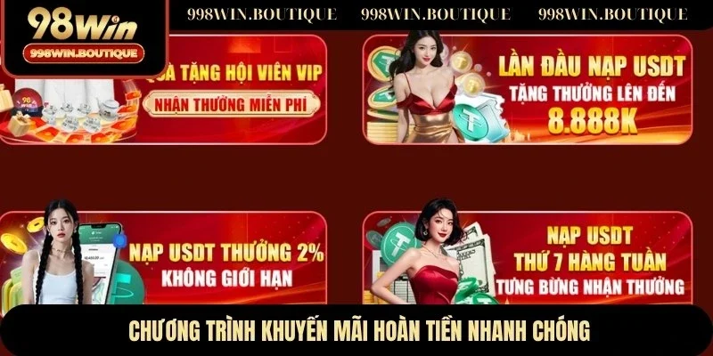 Chương trình khuyến mãi hoàn tiền nhanh chóng